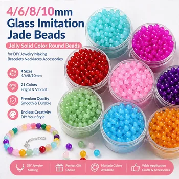 Imitation Jade Glass Beads 1