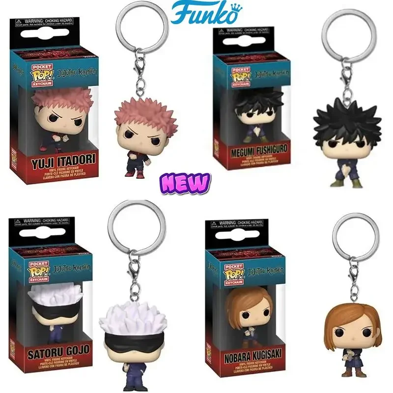 thumbnail image 1 of Funko POP llavero de bolsillo Pop juguete Jujutsu Kaisen Satoru Gojo Nobara Kugisaki Yuji Itadori vinilo figuras en miniatura de juguete para niños, 1 of 5