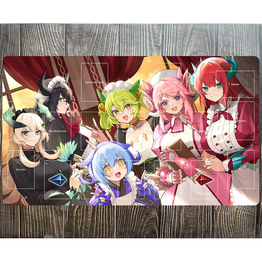 

Yu-Gi-Oh Dragonmaid Hospitality Playmat Card Pad YGO Play Mat KMC TCG yugioh Mat-68