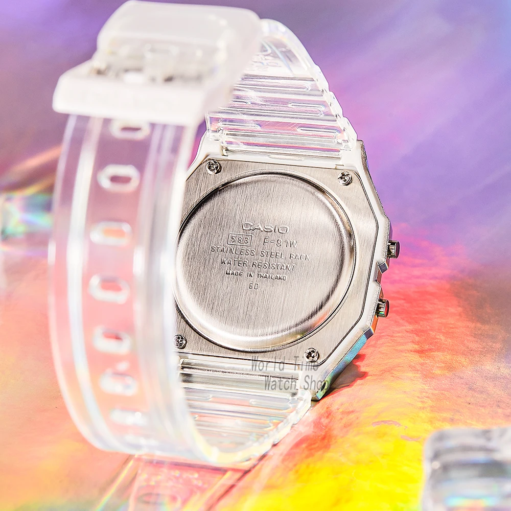 Casio Men Women Watches Casual Transparent LED Digital Sport Watch Lover s Gift Clock Waterproof Children