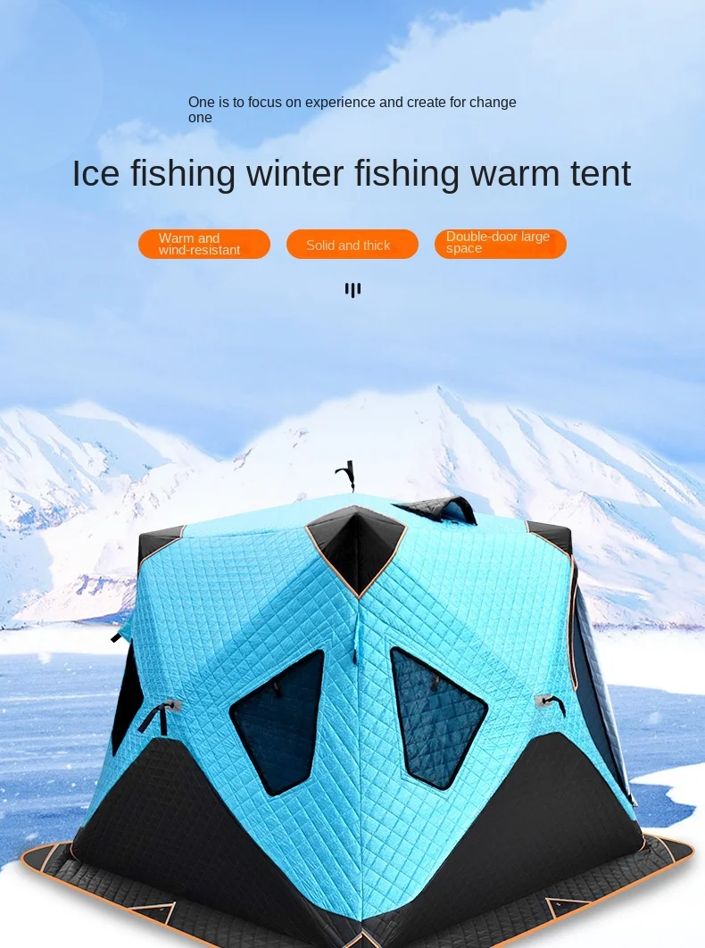 2 3 4 Person Automatic Ice Fishing Tent Snow Fishing House Keep Warm Winter  Cotton Outdoor Camping Beach Snow Ice Fishing Tent - AliExpress