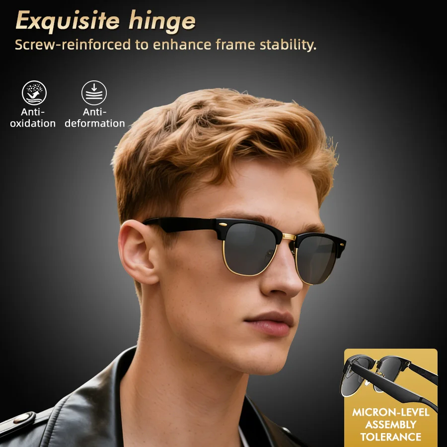 Smart Glasses with Speaker, Bluetooth glasses for Men and Women with Outdoor UV Protection,Support Voice Assistant/Android/Mac 3