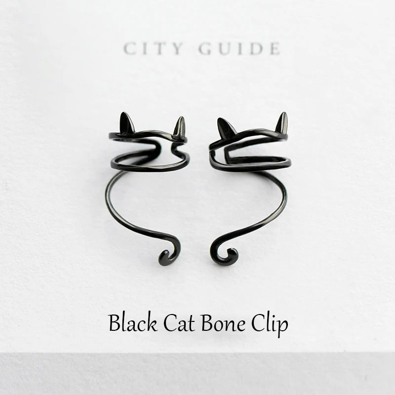 Thaya Original Design Cat 2024 Trendy Earrings Female S925 Sterling Silver Animal Ear Clip For Women Lovely Party Fine Jewelry