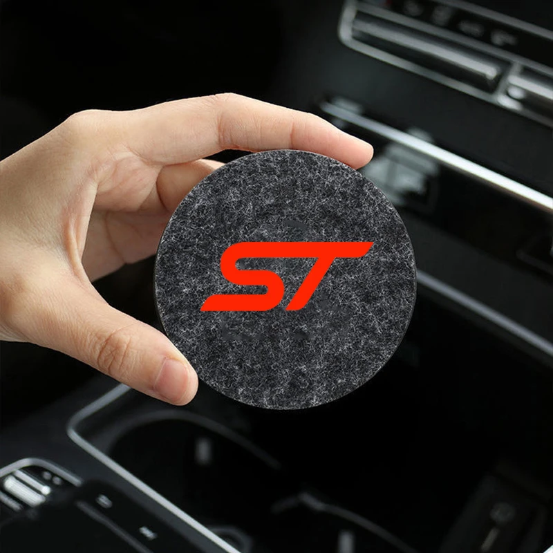 Car Pads Water Cup Waterproof Slot Anti-Skid Pads Interior for Ford ST Line Fiesta Focus Mondeo Ecosport Kuga Puma Accessries