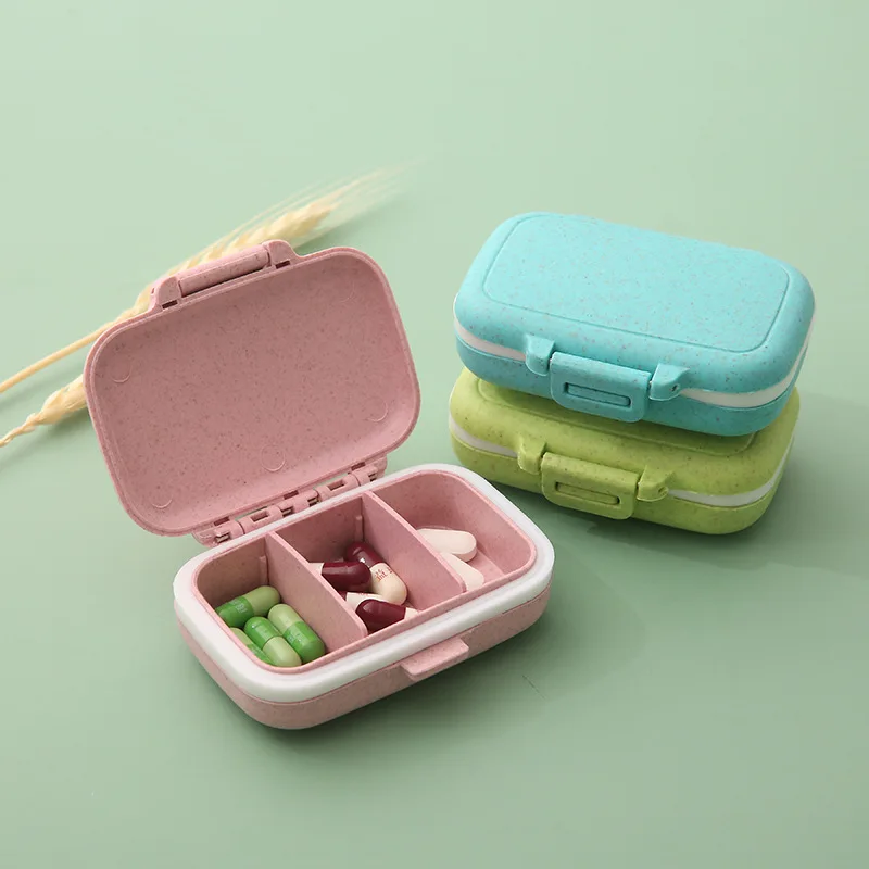 Compact Portable Pill Organizer with 3-Compartment Storage