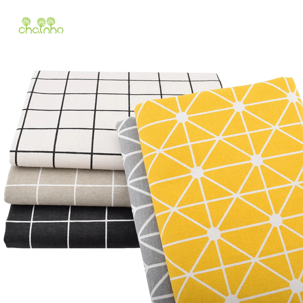 Chainho,Printed Cotton Linen Fabric,DIY Sewing Quilting Material,Cloth For Table,Sofa,Curtain,Bag,Cushion,Furniture Cover,15CL24