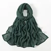 Nouveau grande taille solide rayonne Modal Hijab écharpe femmes musulman foulard enveloppes châle Femme Musulman bandeau islamique Turban 190*85 cm