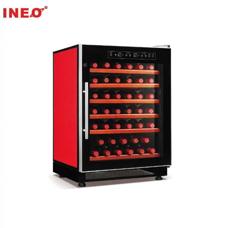 90-bottles Professional Commercial Electric Refrigerator Single-zone Build-in Compressor Wine Coolers Buckets, Coolers & Holders