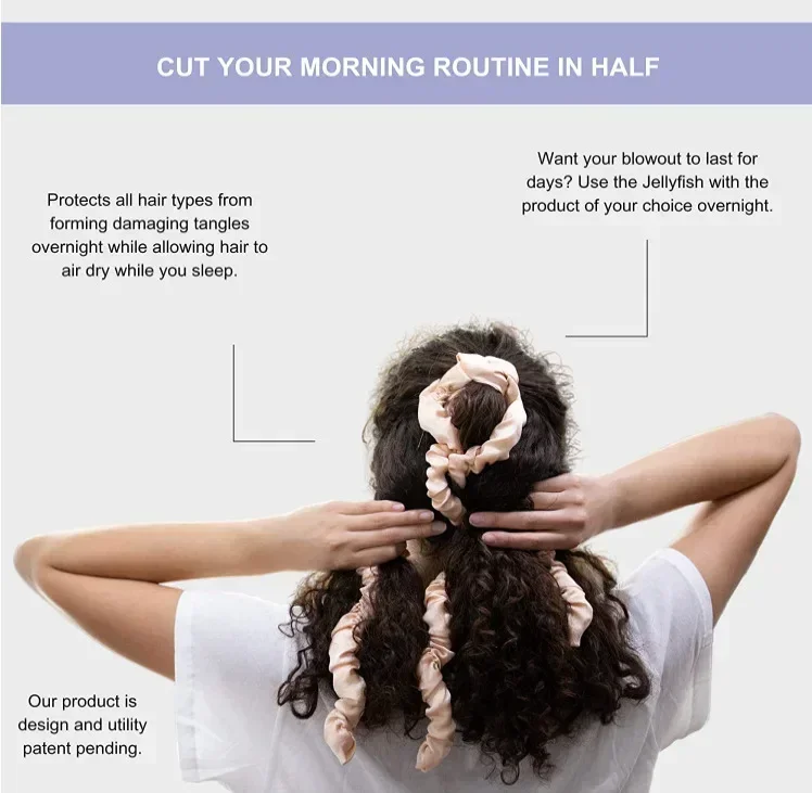 No Heat Hair Curler Curling Rod Silk Curls Jellyfish-shape Hair Rollers Sleeping Headband Lazy Curlers Hairs Styling Tools