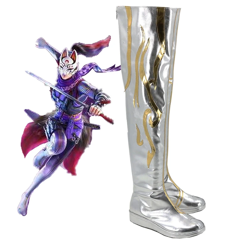 

Tek Ken 7 Iron First Kunimitsu High Boots Cosplay Shoes
