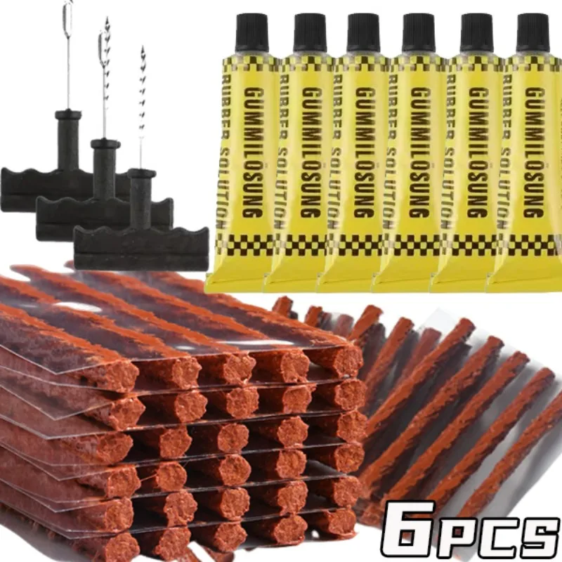 Tire Repair Tools Kit Car Motorcycle Bike Tyre Puncture Repairing Tool Tubeless Tires Repair Rubber Strips Plug Tools tire repair kit