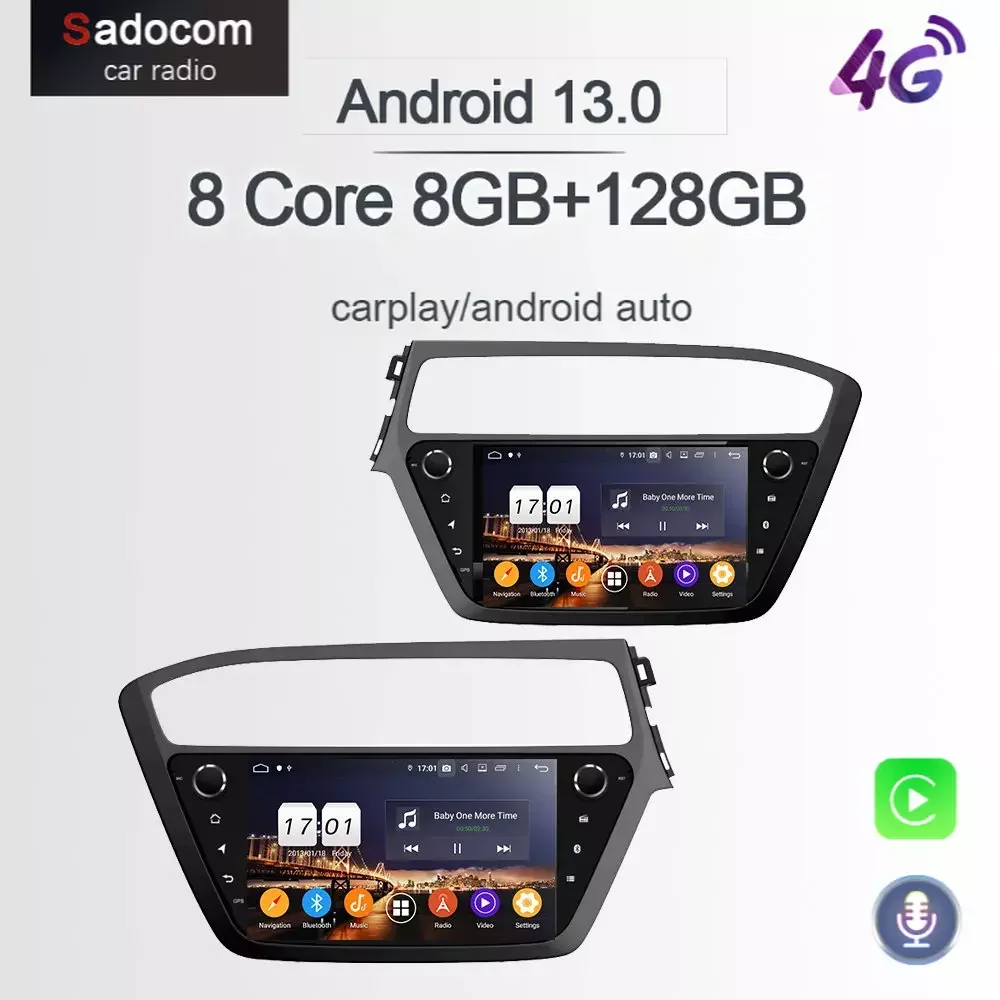 

720P 8" PX6 IPS 2 din DSP Android 13.0 8 Core 128G ROM+8GB RAM Car DVD Player For Hyundai I20 2018 2019 car radio autoradio