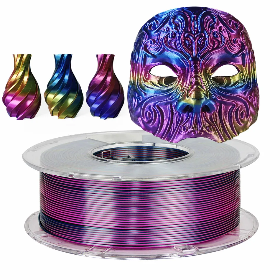 Tricolor 3d Printer Filament Silk Pla 3 Color For 3d Printing Materials ... - Tricolor 3D Printer Filament Silk PLA 3 Color For 3D Printing Materials 1 75mm Sublimation ProDucts