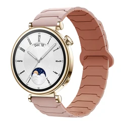 18mm Magnetic Sport Silicone Strap - Universal Fit for Smartwatches, Unisex Design (11 pink rose grey)