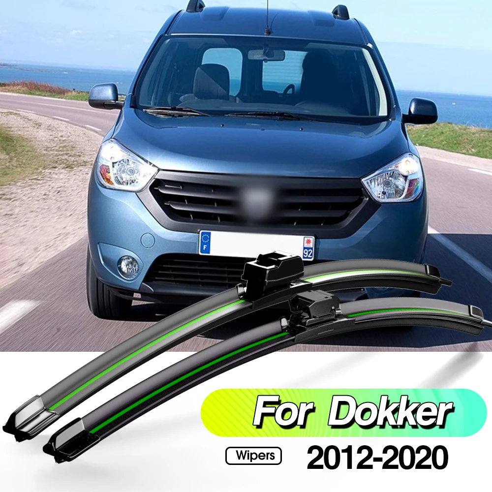 

For Renault Dokker 2012-2020 2pcs Front Windshield Wiper Blades Windscreen Window Accessories 2013 2014 2015 2016 2017 2018 2019