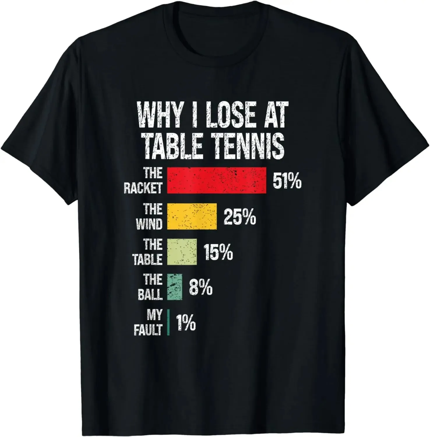 HOT SALE Why I Lose At Table Tennis Funny Table Tennis Player T-Shirt Streetwear Men Clothing Tops Vintage T Shirt Ropa Hombre
