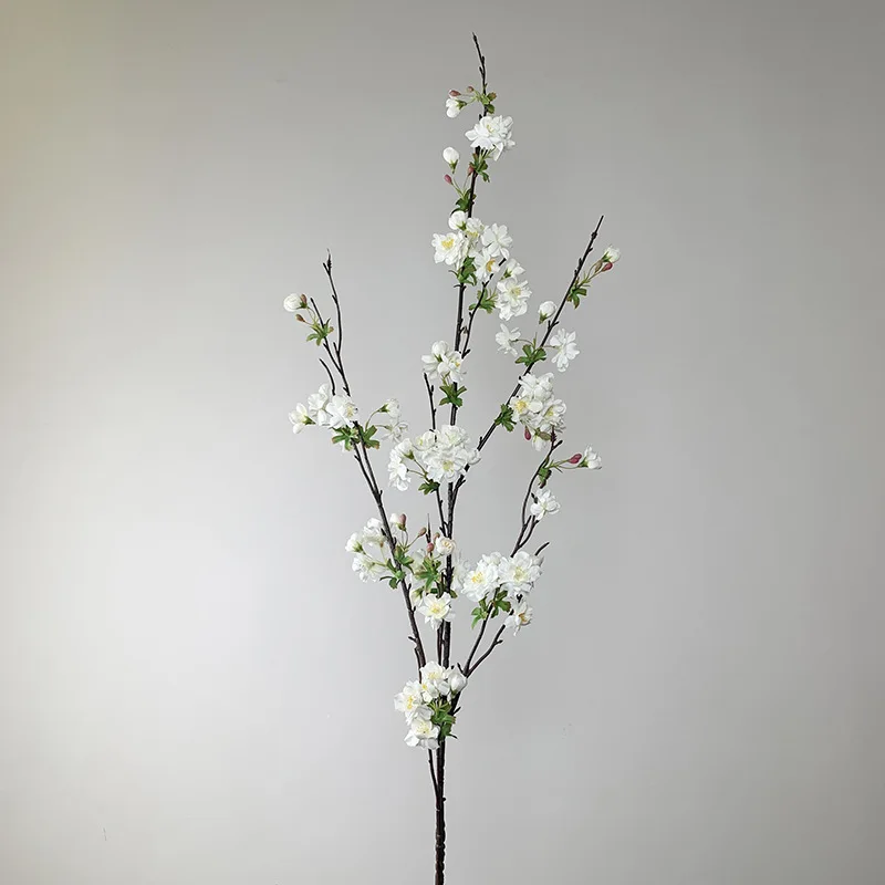 Lifelike Silk Peach Blossom Artificial Cherry Blossoms