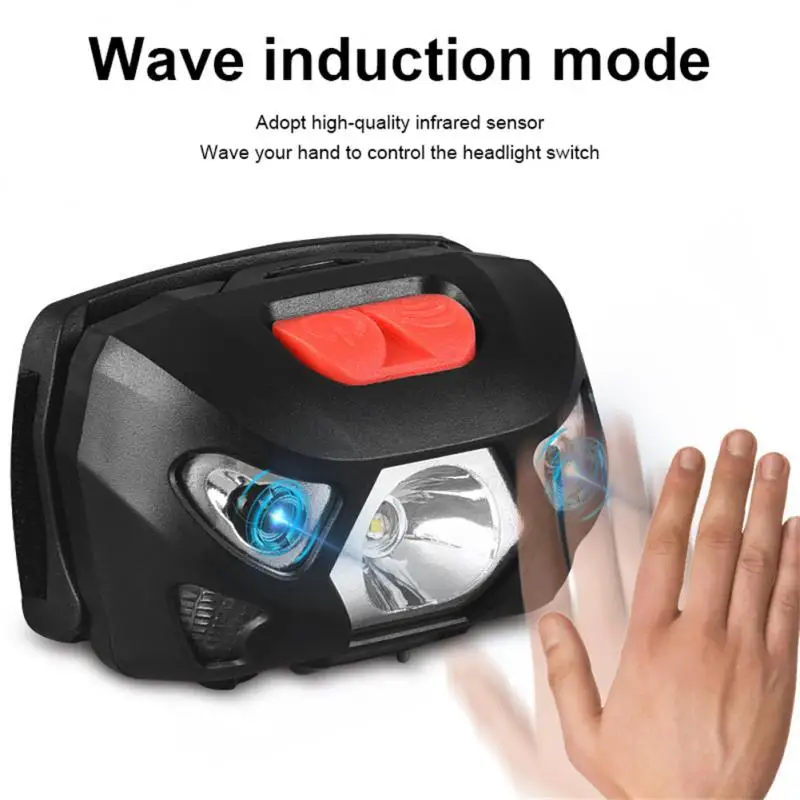 

Induction Headlights Lightweight Led 1200 Ma Wave-sensing Led Light Headlamp Strong Light Waterproof Rechargeable Headlights