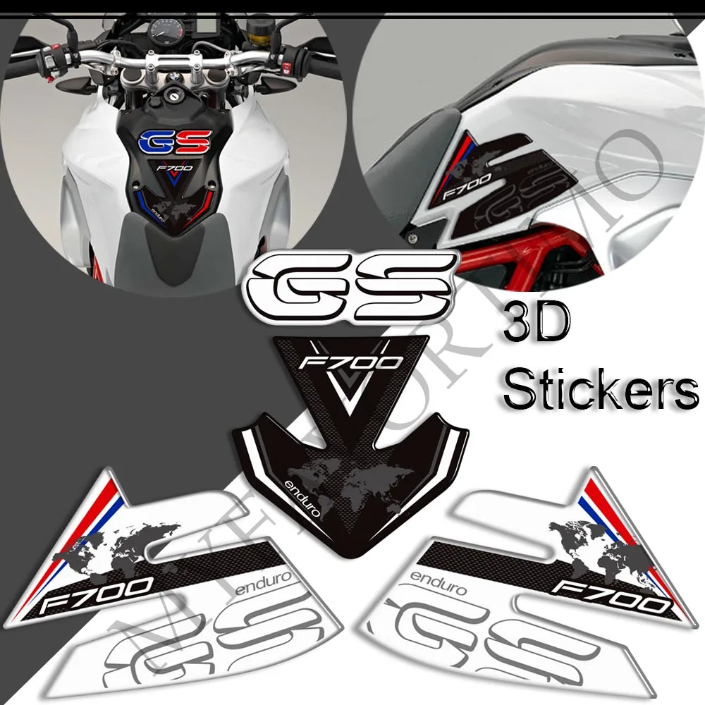 

3D Stickers Decals Protection Protector Gas Fuel Oil Kit Knee Tank Pad Grips For BMW F700GS F700 F 700 GS GSA ADV ADVENTURE