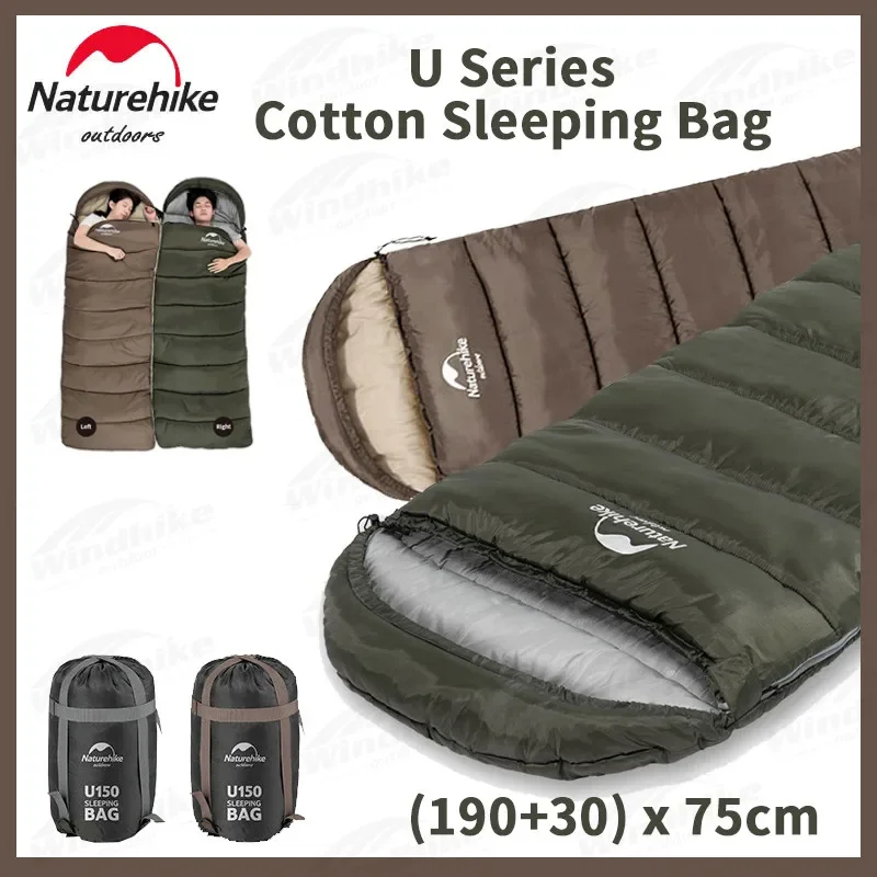 Naturehike-saco de dormir ultraligero para adulto, saco de dormir de  poliéster y algodón, impermeable, para acampar al aire libre y turismo,  para invierno - AliExpress