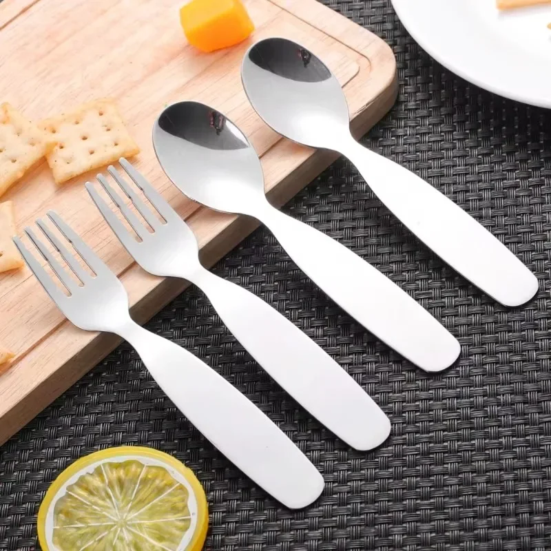 10/1pcs Mini Stainless Steel Spoon Fork Sets Ice Cream Cake Dessert Coffee Teaspoon for Children Cutlery Kitchen Tableware Gifts cutlery set western style cutlery set picnic cutlery set stainless steel cutlery set picnic tableware camping cutlery set wooden cutlery set