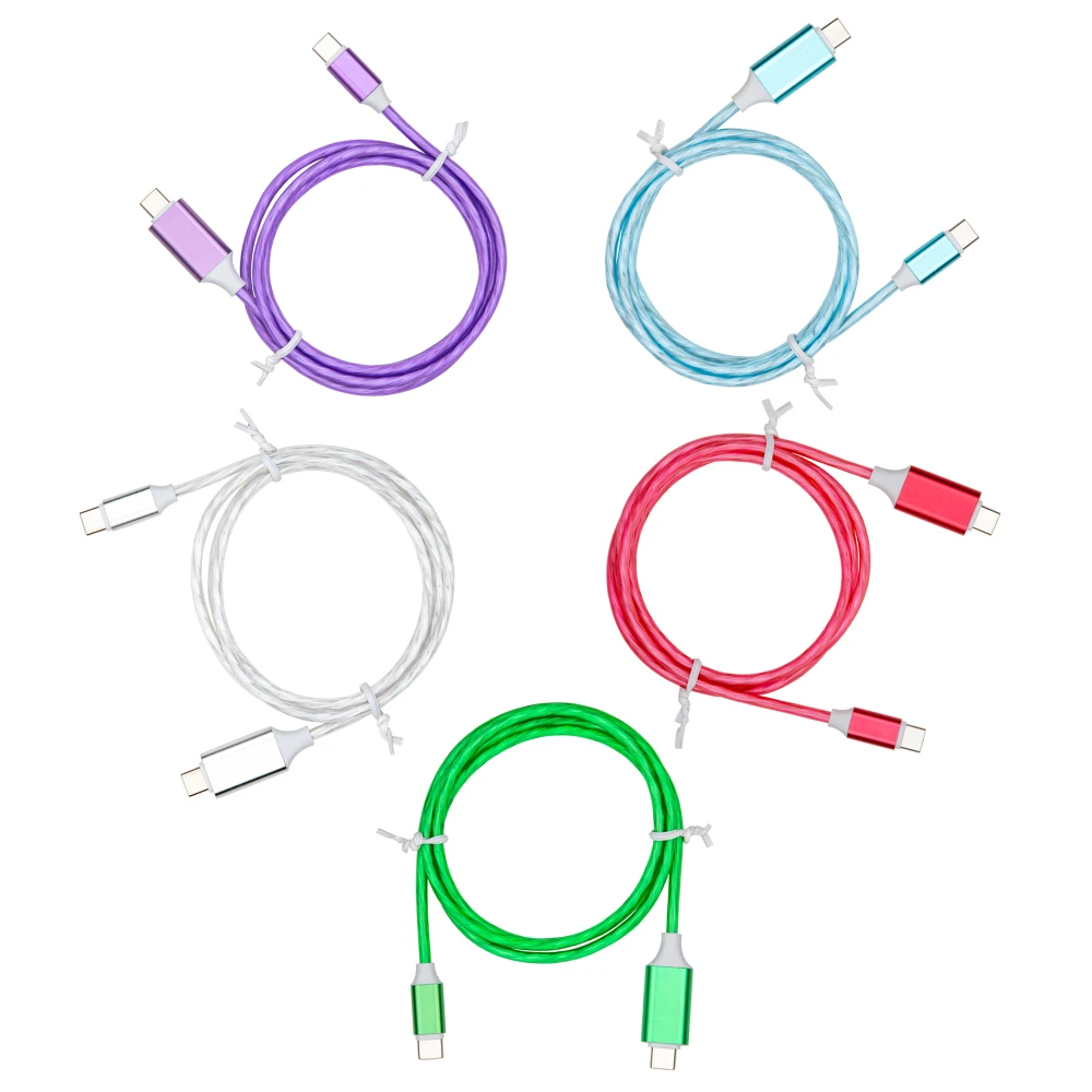 스 트리머 1M USB 타입 C-USB-C PD 화웨이 P40 용 고속 충전 케이블 삼성 S9 타입-C-아이폰 iPad 용 8 핀 데이터 충전 코드