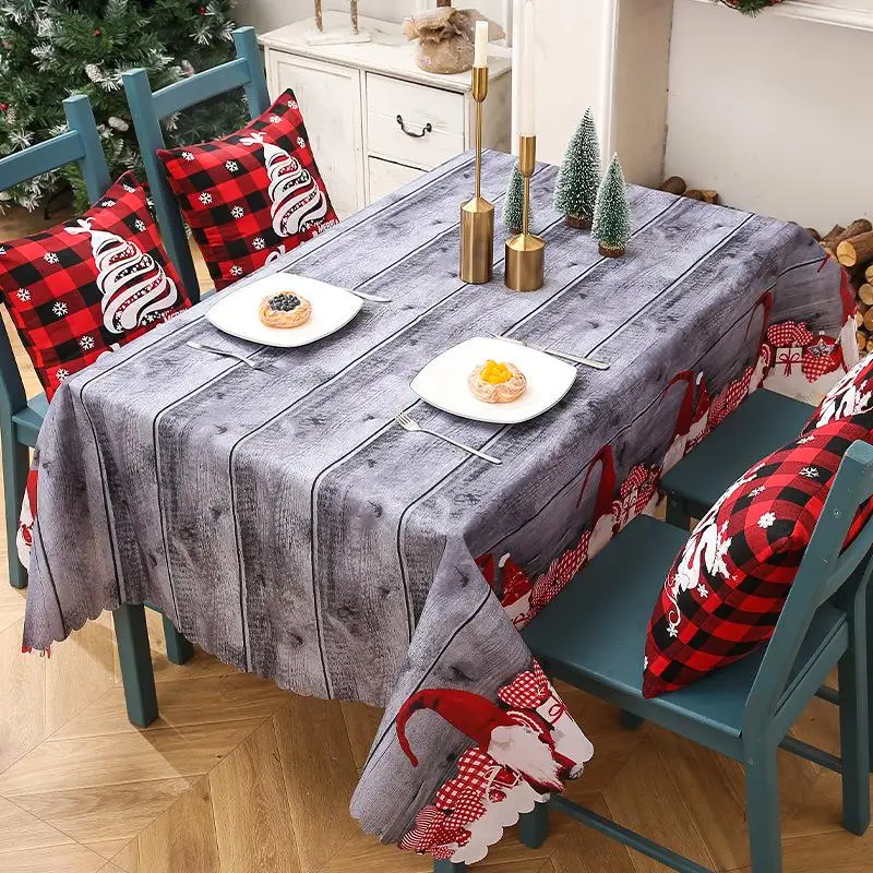 1pcs 2023 Christmas Decoration Table Cover Creative Printed Tablecloth Desktop Decoration Wholesale