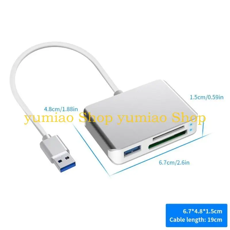 587B 5-in-1 XQD 카드 리더기 USB 유형 C 메모리 카드 어댑터 XQD HC TF용 3개 카드 읽기 USB M용 M용