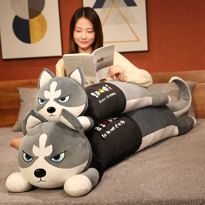 100/120cm Giant Size Cute Husky Dog Plush Toys Stuffed Animal Puppy Dog Pillow Soft Lovely Doll Kawaii Christmas Gift for Kids кеды lovely puppy