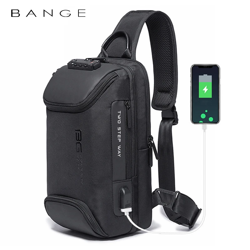 Bolsa de hombro antirrobo con correa deportiva de carga USB, Bolsa de  hombro antirrobo, Mochila de hombro impermeable, Bolsa cruzada deportiva,  Negro