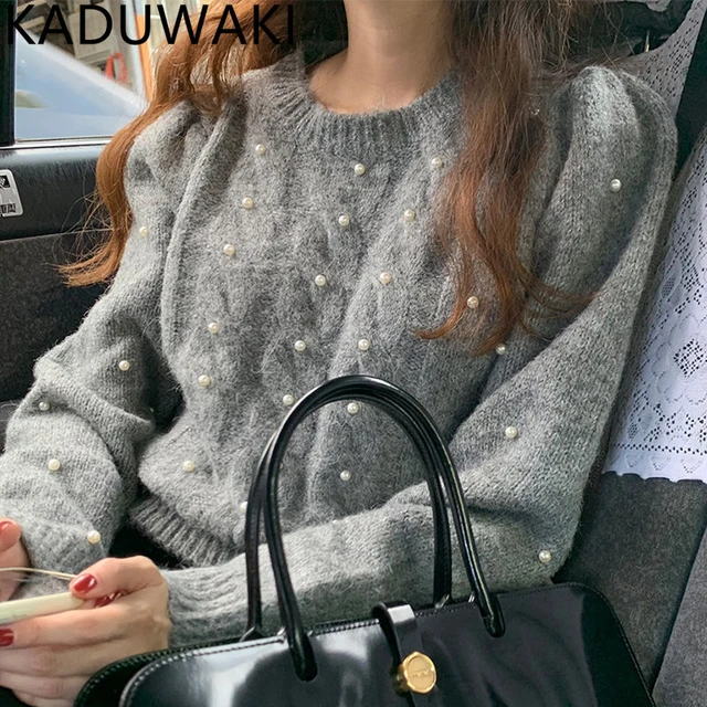 Pull D'hiver Chaud, Doux Et Simple Pour Femme, Style Ulzzang Paresseux,  Décontracté, Chic, Rétro, Assressentiavec Tout - Pulls - AliExpress