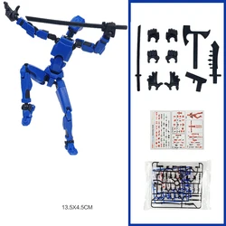 Ultimate 3D Printed Multi - Jointed Movable Action Figure Toy (Blue)