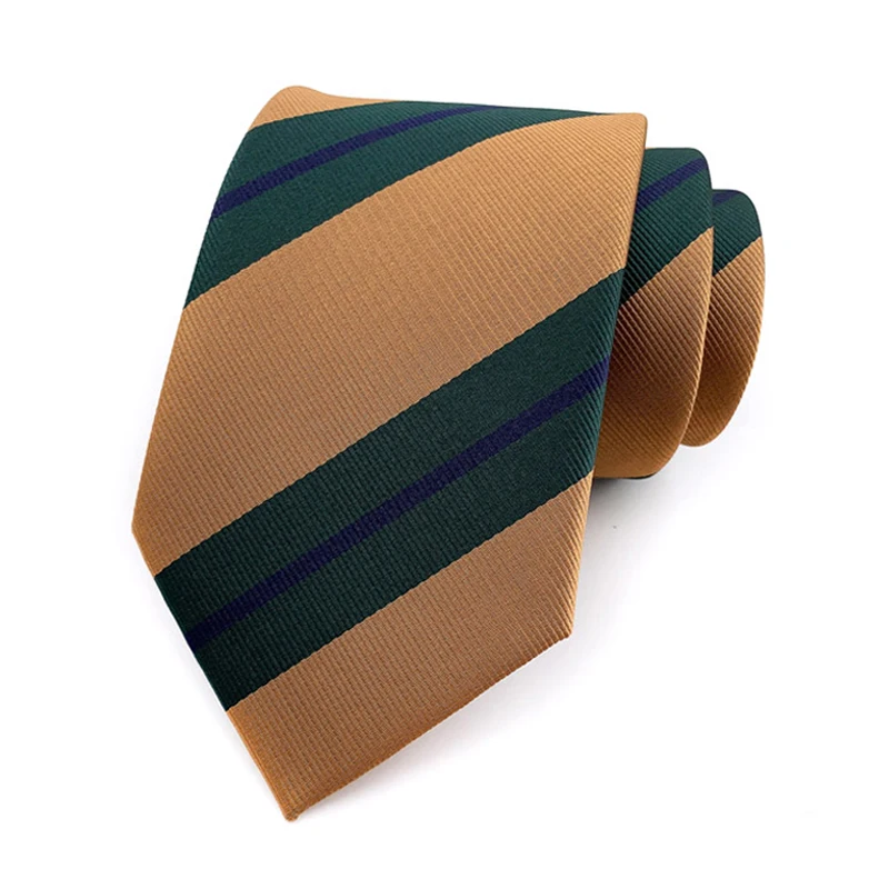 Luxus 8CM Herren Krawatte Krawatte Streifen Krawatten Für Mann Bräutigam Jacquard Gewebte Krawatte Für Mann Business Hochzeit party – Detail 9