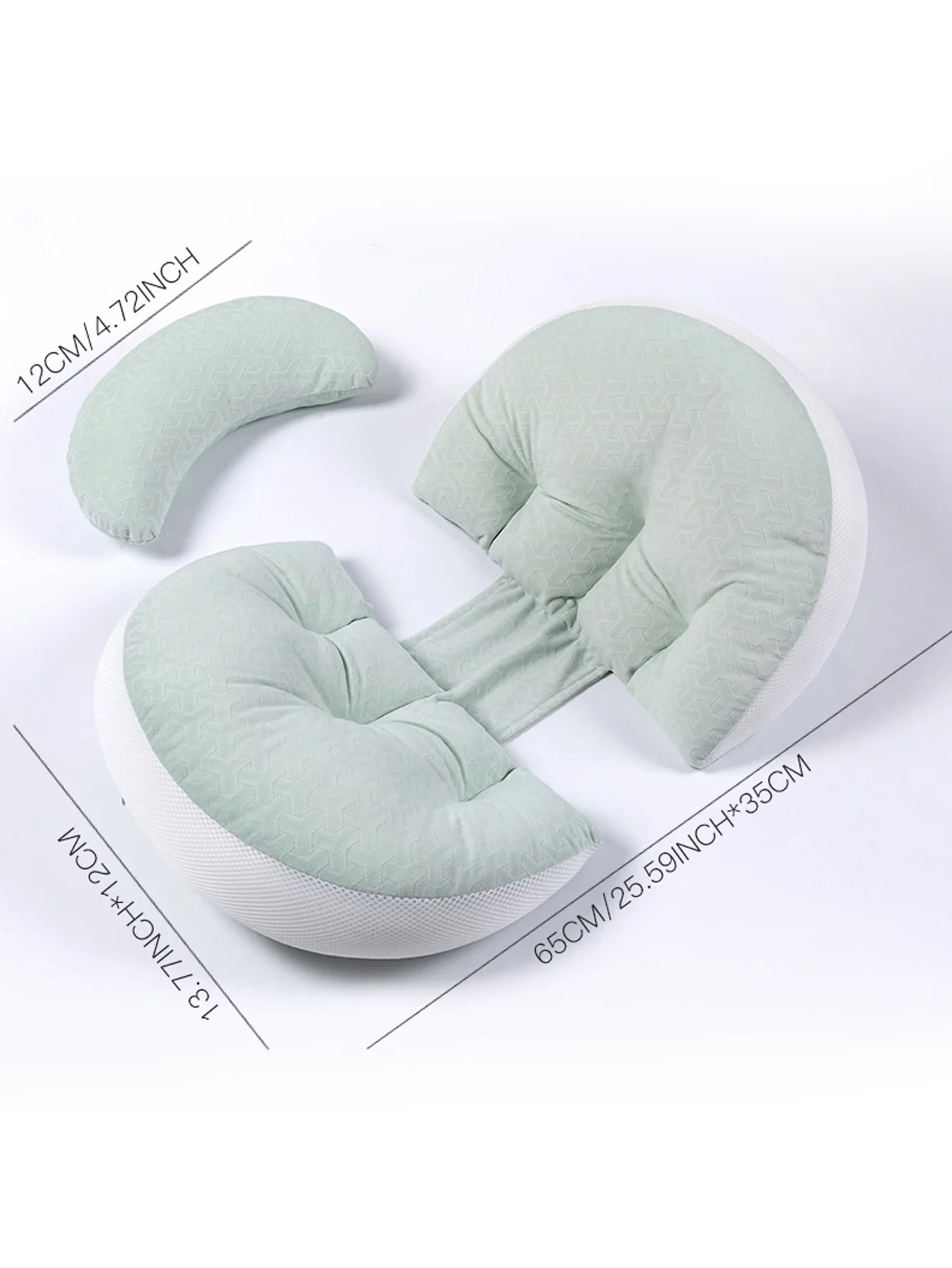 Portable and adjustable sleep pillow for pregnant women to support the abdomen, waist, and back
