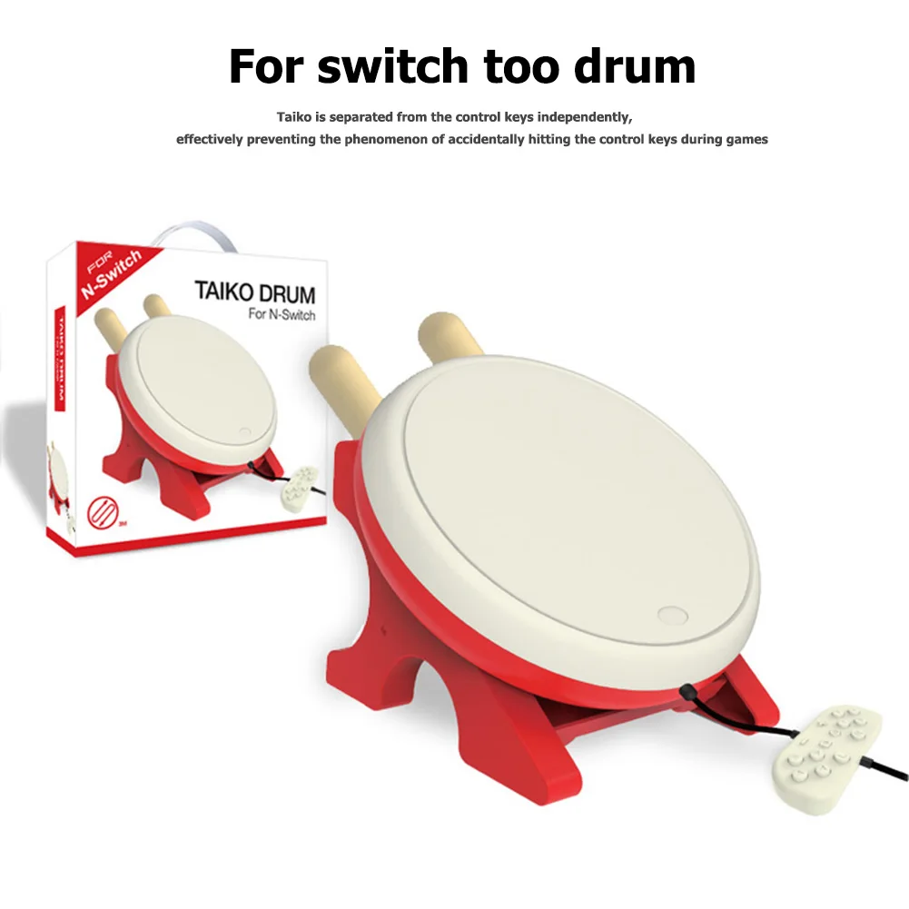 Wired Taiko Drum for Nintendo Switch Drum Controller Drumstick for Taiko no Tatsujin Video Game Accessories
