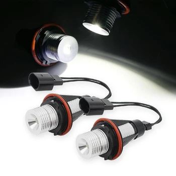 2Pcs LED Angel Eyes Marker Light Bulbs Error Free Car Lamps for BMW E39 E53 E60 E61 E63 E64 E65 E66 E87 525i 530i Xi 545i M5 1
