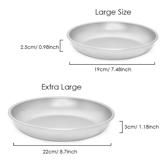 Ensemble d'assiettes en titane pur pour le camping, vaisselle britannique,  vaisselle, poêle, plat, pique-nique en plein air, randonnée Bushcraft,  voyage, équipement de couverts