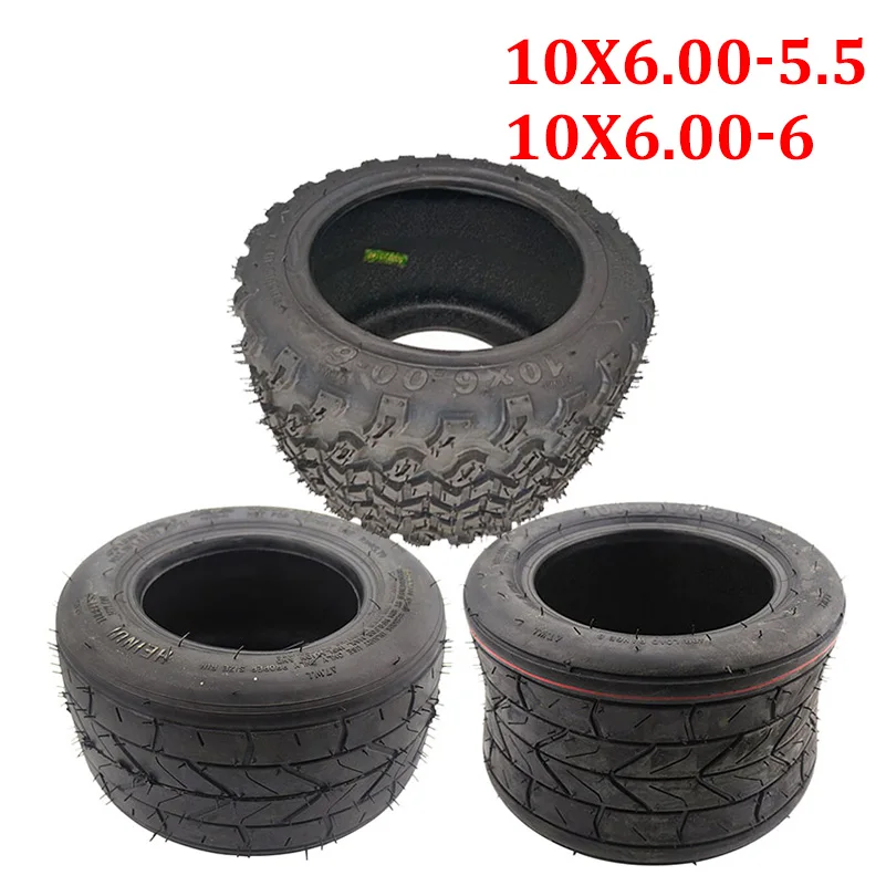 High Quality 10*6.00-6 Tyre 10 Inch Widened Tire 10x6.00-5.5 Motorcycle Tubeless Vacuum Off-Road Electric Scooter Motor
