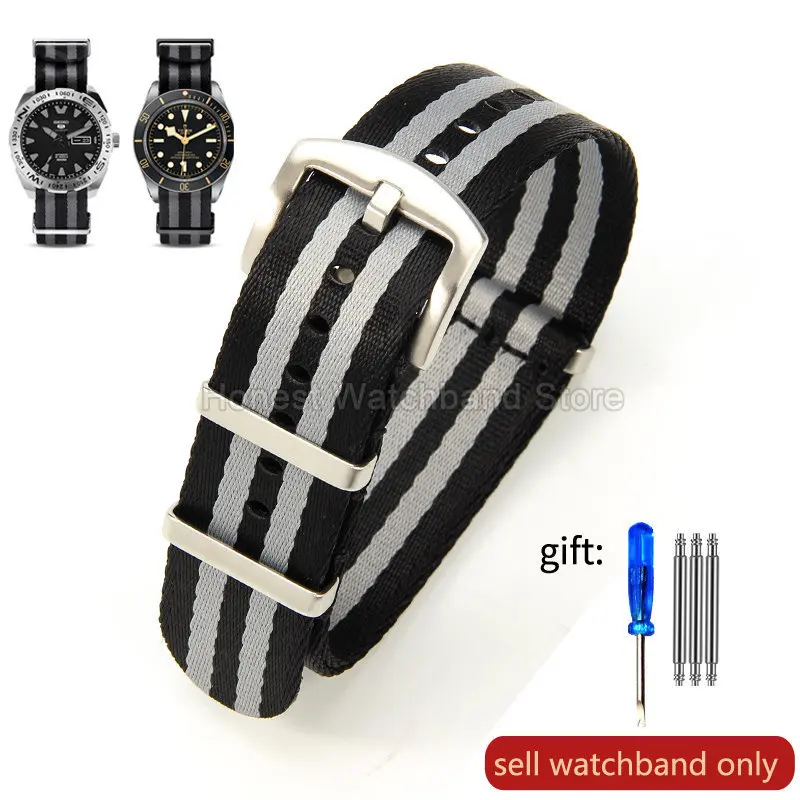 Vibrant Multi-Color Nylon Watch Strap - 20/22mm, Airy & Odor-Resistant