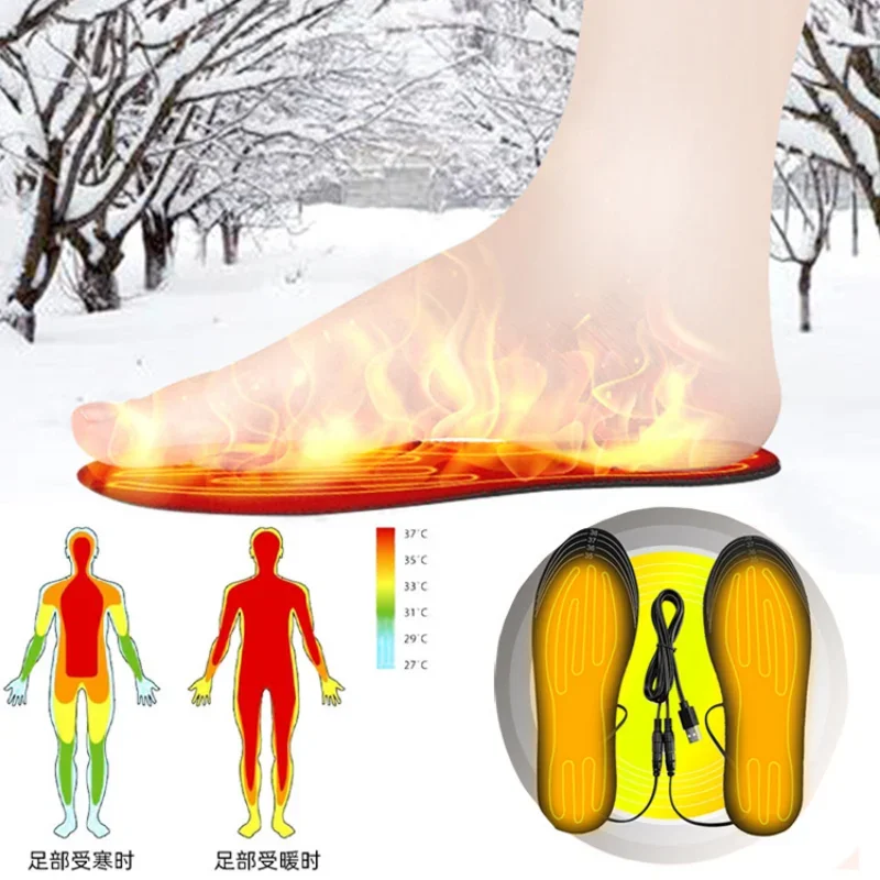 USB Heated Shoe Insoles Feet Warm Sock Pad Mat Electrically Heating Insoles Washable Warm Thermal Unisex shoe insoles,heated shoe insoles