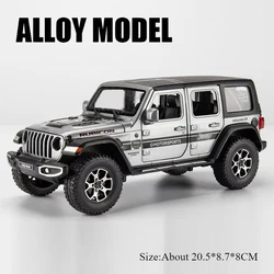 Diecast Wrangler Rubicon with Sound and Light Features (Wrangler Silvery)