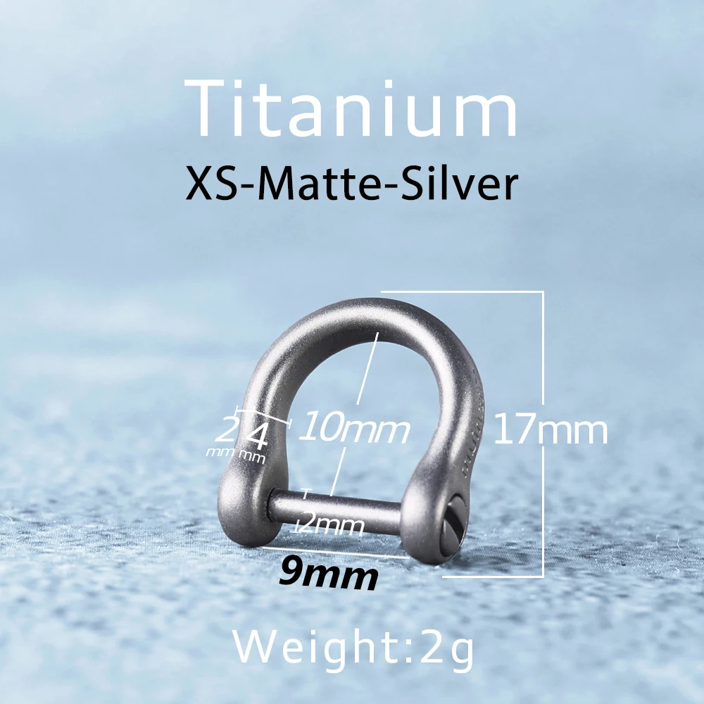 Titanium Horseshoe D-Shape Keychain Buckle - Lightweight and High-Quality EDC Accessory