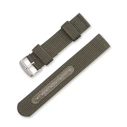 Premium Nylon Canvas Watch Band - Soft, Durable & Stylish Sports Wristband - 18mm (Army Green)