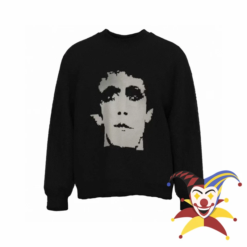 

Black ERD Sweater Men Women 1:1 High Quality Sweaters Jacquard Portrait Knit Sweatshirts