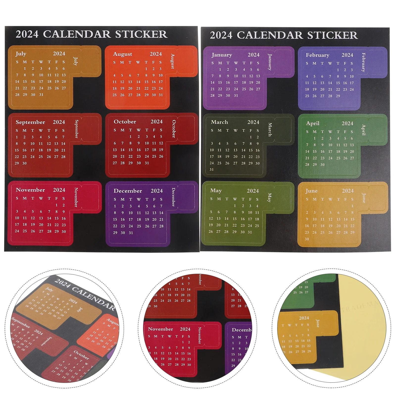 4 Sets of Calendar Stickers Planner Index Stickers Calendar Index Stickers Notebook Stickers 4 sets of calendar stickers planner index stickers calendar index stickers notebook stickers