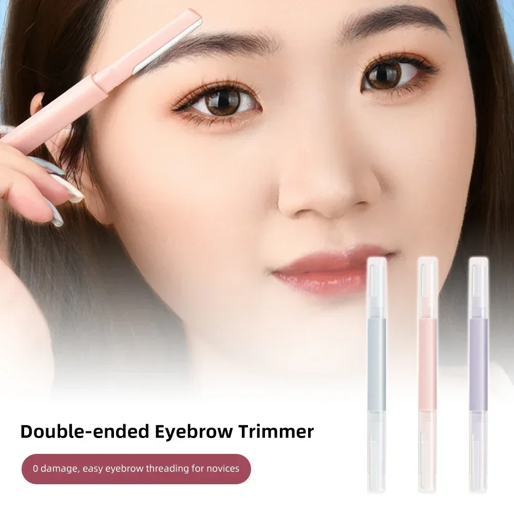 Double-ended Eyebrow Trimmer Blade Safe Professional Folding Eyebrow Knife Face Hair Removal Scraper Shaver Makeup Beauty Tools
