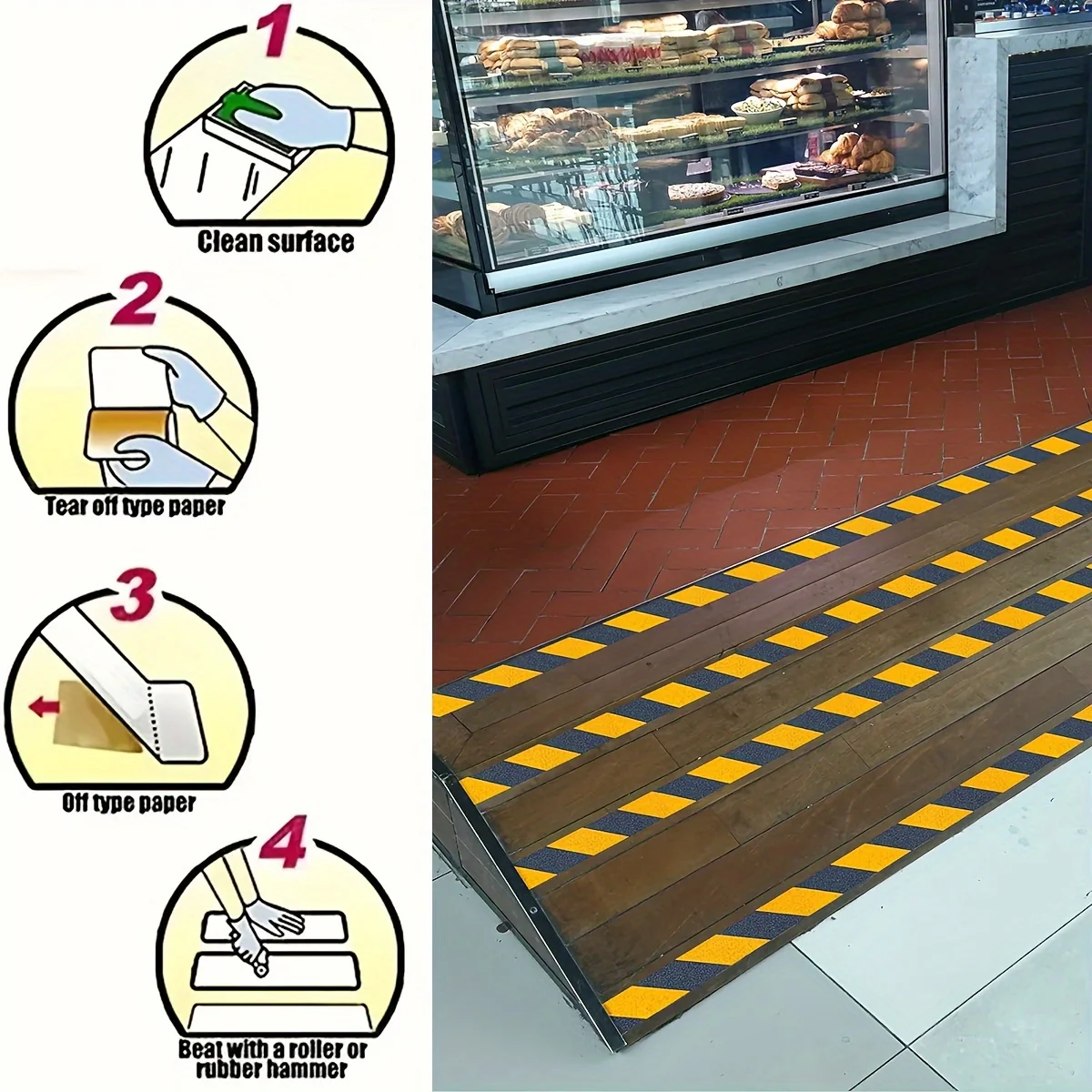 Enhanced Anti-Slip Safety Grip Tape for Stairs, Floors, and Bathrooms