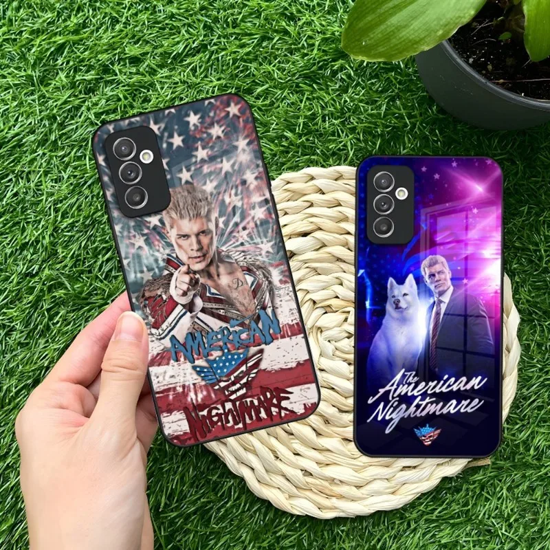 Custodia Per Telefono Di Lusso Cody Rhodes Per Samsung S30 S21 S20 S23 S22 Fe S10 E S9 Note 20 10 Pro Ultra Plus Glass