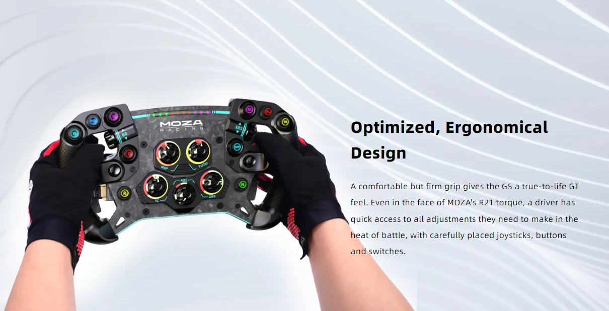 Racing R12 V2 Direct Drive Wheel base with GS V2P GT Steering Wheel bundle Optio