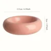 Cat Bowl Ceramic Cat Bowl Dish Pet Bowl Donut Shape Cat Food Bowl Anti-Fall Flip Bowl Non-slip Multiple Colors Shapes Snack Bowl 6